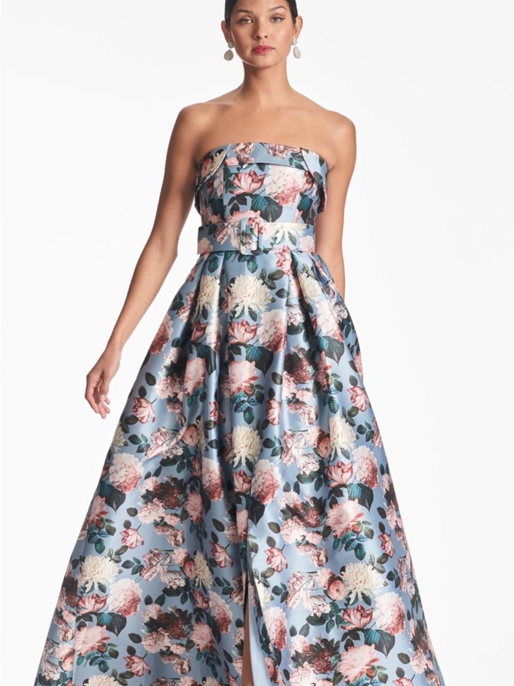 Sachin & Babi  Brielle Ball Gown Dress - Blue/Pink Sz 12